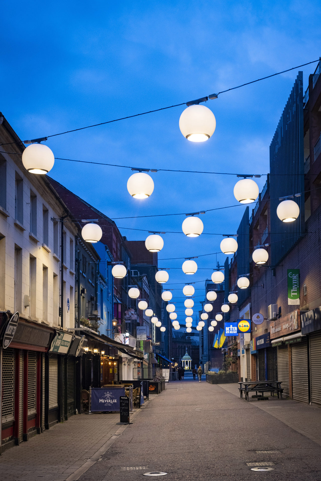 Belfast One lights up Church Lane and Bank Square Belfast One