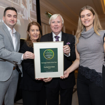 The Bedford Hotel accepting the Heritage Hotel of the Year 2026 award